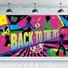 Fingerinspire 70s vakarėlio dekoracija, reklaminis plakatas 180 x 110 cm - atgal į 70-uosius - spalvingo fono teminis vakarėlio reklaminis plakatas su pakabinama virve, disko fonas