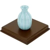 Fingerinspire kvadratinis mdf pagrindas kokoso rudos spalvos 12,6 x 12,65 x 1,8 cm didelis medinis pagrindas su carnies kraštu medinis pagrindas brangakmenių papuošalų prezentacijai