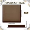 Fingerinspire kvadratinis mdf pagrindas kokoso rudos spalvos 12,6 x 12,65 x 1,8 cm didelis medinis pagrindas su carnies kraštu medinis pagrindas brangakmenių papuošalų prezentacijai