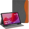 Fintie dėklas su rašiklio laikikliu, skirtas Lenovo Tab M11 (tb330) 11 colių 2024, minkštas Tpu galinis apsauginis dėklas su dokumentų skyreliais ir daugia kampų peržiūra, netinka Lenovo Tab P11 11 colių, denim pilkas