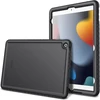Fintie silikoninis dėklas, skirtas ipad 10.2 colių 2021/2020/2019 (9-osios/8-osios ir 7-osios kartos) – neslystantis apsauginis dėklas su sustiprintais kampais ir kraštais, neslystantis smūgiams atsparus apsauginis dangtelis, juodas