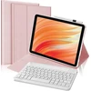 Fire Hd 10 13 kartos 2023 klaviatūros dėklas, Fire Hd 10/hd 10 Plus 10.1 colio planšetinio kompiuterio 2021 dėklas 11 kartos, magnetinė nuimama klaviatūra su Qwertz išdėstymu, rožinė