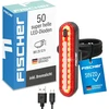 Fischer led akumuliatorinis galinis žibintas, galinis žibintas, dviračio žibintas, įkraunamas ipx4, juodas