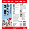Fischer universalus silikoninis hermetikas Acetic Sam 280, skaidrus, atsparus pelėsiui, skirtas stiklui, aliuminiui, emaliui, keramikai, tinkamas voniai ir virtuvei, 25 vnt.