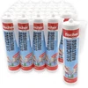 Fischer universalus silikoninis hermetikas Acetic Sam 280, skaidrus, atsparus pelėsiui, skirtas stiklui, aliuminiui, emaliui, keramikai, tinkamas voniai ir virtuvei, 25 vnt.