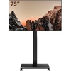 Laikiklis Fitueyes tv stovas su ratukais 32-75 colių plazminiams / lcd / led televizoriams, grindų stovas su ratukais, reguliuojamo aukščio, pasukamas ±30°, pakreipiamas 10° iki 40 kg, vesa 600 x 400 mm (juodas)
