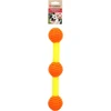 Flamingo žaislas šunims Lipa Stick su kamuoliuku, geltonas ir oranžinis - 33.5 x 6.5 x 6.5 cm - plūduriuojantis