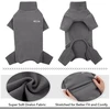 Fleece kačių megztinis, kačių paltas, minkšti ir šilti žieminiai drabužiai, kačių pižama, kombinezonas, golfas, paltai šaltam orui, rudeniui ir žiemai, drabužiai kačiukams (pilka, l)