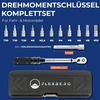 Flexberg 1/4 sukimo momento raktas - dviračio sukimo momento raktas priežiūrai - tikslus rinkinys Mtb ir dviračių remontui, įskaitant šešiakampį raktą ir torx antgalius - 2-20nm