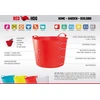 Flexi container konteineris namams, sodui, statyboms, itin tvirtas, universalus, su rankenomis, laikymo trukmė: 120 kg, 55 x 35 x 44,5 cm, (55 l - turkio spalvos)