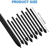 Flintronic S-pen 10 vnt. juodi pakaitiniai jutiklinio ekrano rašiklio antgaliai su pincetu, skirti Galaxy Tab S6/s7/s7+/s6 Lite/note10/note 5g/note10+/note10+ 5g/note20