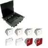 Floor box 6x lizdas su įžeminimu + 4x rj45 kat. 6 neekranuotas