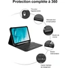 Fogari klaviatūra, skirta ipad 10th generation 2022 | azerty belaidė bluetooth klaviatūra | apsauginis dėklas su pieštuko laikikliu | klaviatūra, skirta ipad 10th gen 10.9 colių - a2696/a2757/a2777, juoda