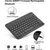 Fogari klaviatūra, skirta ipad 10th generation 2022 | azerty belaidė bluetooth klaviatūra | apsauginis dėklas su pieštuko laikikliu | klaviatūra, skirta ipad 10th gen 10.9 colių - a2696/a2757/a2777, juoda