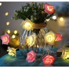 Fohil Led Rose Girlianda Baterijomis, 3m, 20 Led, Rožinė/šilta Balta