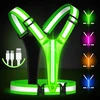 Fokia Kunbio atšvaitinė Led bėgimo liemenė, apšviesta liemenė, bėgikams, naktinis bėgimas, įkraunama per Usb, iki 11 valandų šviesos su reguliuojamu juosmeniu/pečiais moterims, vyrams