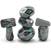 Fonvgogo metalinis dnd kauliukų rinkinys su 7 dalimis, skirtas dungeons and dragons, poliedrinis metalinis stonehenge kauliukų rinkinys d&d su dėklu, vaidmenų žaidimo kauliukai (stonehenge mėlynas)