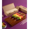 Foogo Žalias 250 bambukiniai iešmeliai, sertifikuoti pagal fsc, tvirti, ekologiški 20 cm iešmeliai bbq ir kebabams, vaisių smeigtukai, kokteilių smeigtukai stovyklavimui, vakarėliams ir vestuvėms
