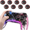 Fosmon (4 poros / 8 vnt.) analoginių lazdelių valdiklio našumo nykščių laikikliai, skirti ps4 | ps3 | XBOX one | XBOX 360 (juoda/raudona)