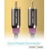 Fospower Subwoofer Rca Kabelis, 3m, Paauksuoti Jungtys