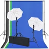 Fotografijos studijos rinkinys 300/5 vertėjui, 2 lempos, 2 skėčiai - juodas