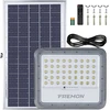 Fremon saulės šviestuvai laukui, 100 W saulės prožektorius laukui, 1200 Lm saulės sieninis šviestuvas laukui su nuotoliniu valdymu, 5 m kabelio Led prožektorius laukui kiemui, sodui, garažui, namams