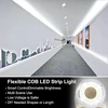 Fuiqi Cob Led juosta 5 m, dienos šviesos balta 6000 K Led juosta, 24 V šviesos juosta, pritemdoma su nuotolinio valdymo pulteliu ir maitinimo šaltiniu, išmanioji programėlė, Cri>90, 8 mm plotis, tinkama miegamiesiems, virtuvėms, spintelėms