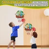 Fullware mini krepšinio lankas vaikams – 2-in-1 su žiedų mėtymu ir dino dizainu, mini krepšinio lankas vidaus/lauko naudojimui, rezultatų ekranas/muzika – dovana berniukams nuo 3 iki 10 metų