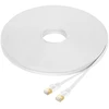 Fumitt Cat 8 Lan kabelis, 25 metrai, didelio greičio plokščias gigabitinis tinklo kabelis, 25 m, Ethernet kabelis, interneto jungiamasis kabelis, 40 Gbps, 2000 Mhz, Rj45 skirtas žaidimams, maršrutizatoriui, modemui, nešiojamam kompiuteriui (baltas)