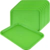 Funsuei 8 vnt. greito maisto padėklų rinkinys, žalias, serviravimo padėklas, stačiakampis, 35 x 27 x 2,3 cm, plastikinis padėklas virtuvei, restoranui