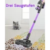 Fuqiduo akumuliatorinis dulkių siurblys 550 W/45000 Pa/65 min, belaidis dulkių siurblys su 20 000 Mah akumuliatoriumi, pastatomas akumuliatorinis dulkių siurblys su 3 siurbimo lygiais (led ekranas) ir nuo susivėlimo apsaugančiu šepečiu