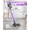 Fuqiduo akumuliatorinis dulkių siurblys 550 W/45000 Pa/65 min, belaidis dulkių siurblys su 20 000 Mah akumuliatoriumi, pastatomas akumuliatorinis dulkių siurblys su 3 siurbimo lygiais (led ekranas) ir nuo susivėlimo apsaugančiu šepečiu
