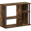 TV staliukas Furinno Classic televizoriaus staliukas su plastikiniais strypais televizoriams iki 40" - Amber Pine/juodas