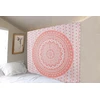 Furnishful Finesse Mandala gobelenas rožinis sieninis gobelenas boho ombre sieninis rankšluostis namų ir svetainės dekorui - 76 x 102 cm