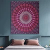 Furnishful Finesse Mandala gobelenas violetinės rožinės spalvos sienų apmušalai Boho povas sienų rankšluostis namų ir svetainės dekorui - 127 x 152 cm