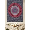 Furnishful Finesse Mandala gobelenas violetinės rožinės spalvos sienų apmušalai Boho povas sienų rankšluostis namų ir svetainės dekorui - 127 x 152 cm