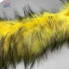 Furryvalley dirbtinio kailio apvadas, imituojantis lapės, kiaunės, šuns kailį, rankų darbo medžiaga, pūkeliai papuošalams, šlepetėms, apykaklėms, minkštų žaislų dekoravimui, 2 jardai (aukso geltonumo)