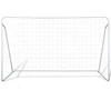 Futbolo vartų su tinklu rinkinys, 240x90x150cm, plienas