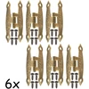 Fuxxer® 6 x antikvariniai vyriai, bronzinio geležies dizaino, skirti senoviniams baldams, 65 x 34 mm rinkinys