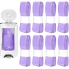 Fuzhik sauskelnių kasetės papildymas, 8 vnt., atsparios kvapams, bekvapės, pastorintos, sauskelnių maišeliai, suderinami su Tommee Tippee, Twist & Click, Litterlocker (violetinė)