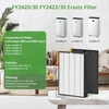 Fy2420/30 pakaitinis filtras, suderinamas su "philips" oro valytuvais ac2882, ac2885, ac2887, a2889, ac2892, ac3829, 2000 ir 3000 serijos, įskaitant 1 hepa filtrą ir 1 aktyvintos anglies filtrą