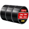 Fyguard 3 ritiniai lipnios juostos, juoda, 48 mm x 120 m, audinio juosta, gaffa juosta, lipni juosta, 210 μm vandeniui atspari remonto juosta, atspari oro sąlygoms, skirta namų ūkiui, sodams, statybvietėms (40 m ritinys)