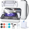 Fyoung 14-in-1 priedų rinkinys, skirtas Playstation Portal, krepšys ir magnetinė įkrovimo stotelė, skirta Ps5 Portal su apsauginiu dėklu, 2 apsauginės plėvelės, laidinės ausinės, 8 nykščio lazdelės (balta)