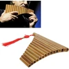 G klavišo tradicinė kiniška pan flauta, natūrali bambukinė pan flauta, lengvai išmokstama, su valymo priemonėmis grojimui (dešine ranka), muzikos instrumentai
