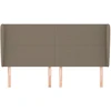 Lova Galvūgalis su auselėmis, taupe, 183x23x118/128cm, audinys