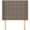 Lova Galvūgalis su auselėmis, taupe, 83x16x118/128cm, audinys
