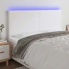 Lova Galvūgalis su LED, baltos spalvos, 200x5x118/128 cm