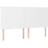 Lova Galvūgalis su LED, baltos spalvos, 200x5x118/128 cm