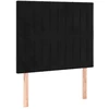 Lova Galvūgalis su LED, juodos spalvos, 100x5x118/128cm, aksomas