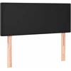 Lova Galvūgalis su LED, juodos spalvos, 100x5x78/88cm, dirbtinė oda